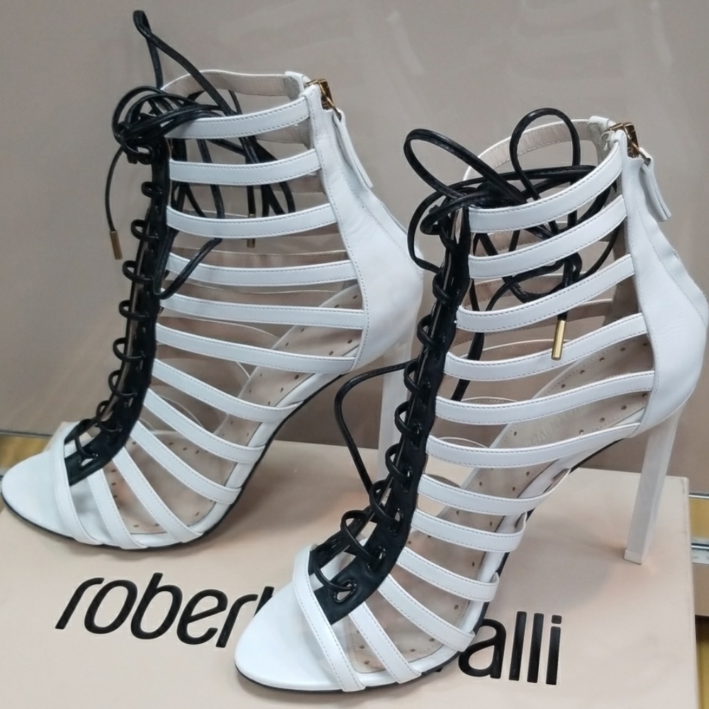 WHITE roberto cavalli shoes